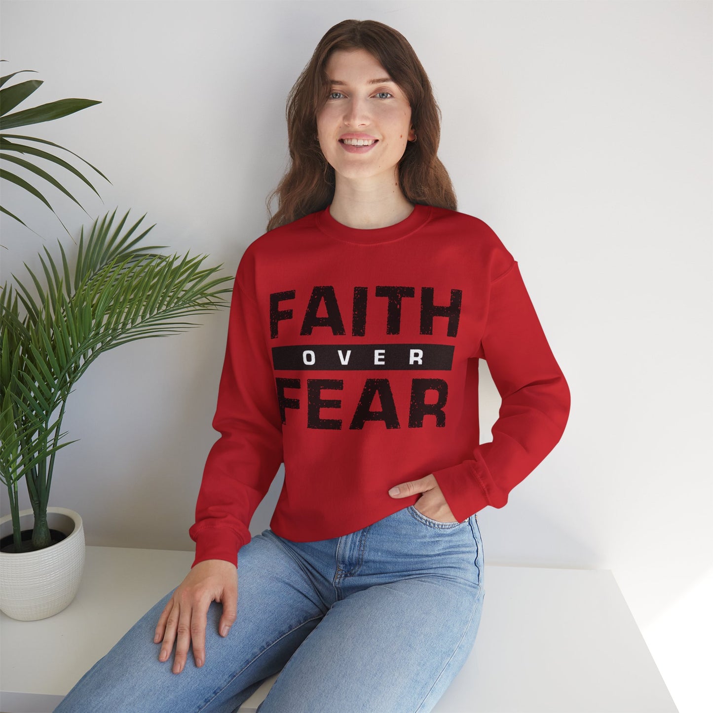 Faith Over Fear - Unisex Heavy Blend™ Crewneck Sweatshirt