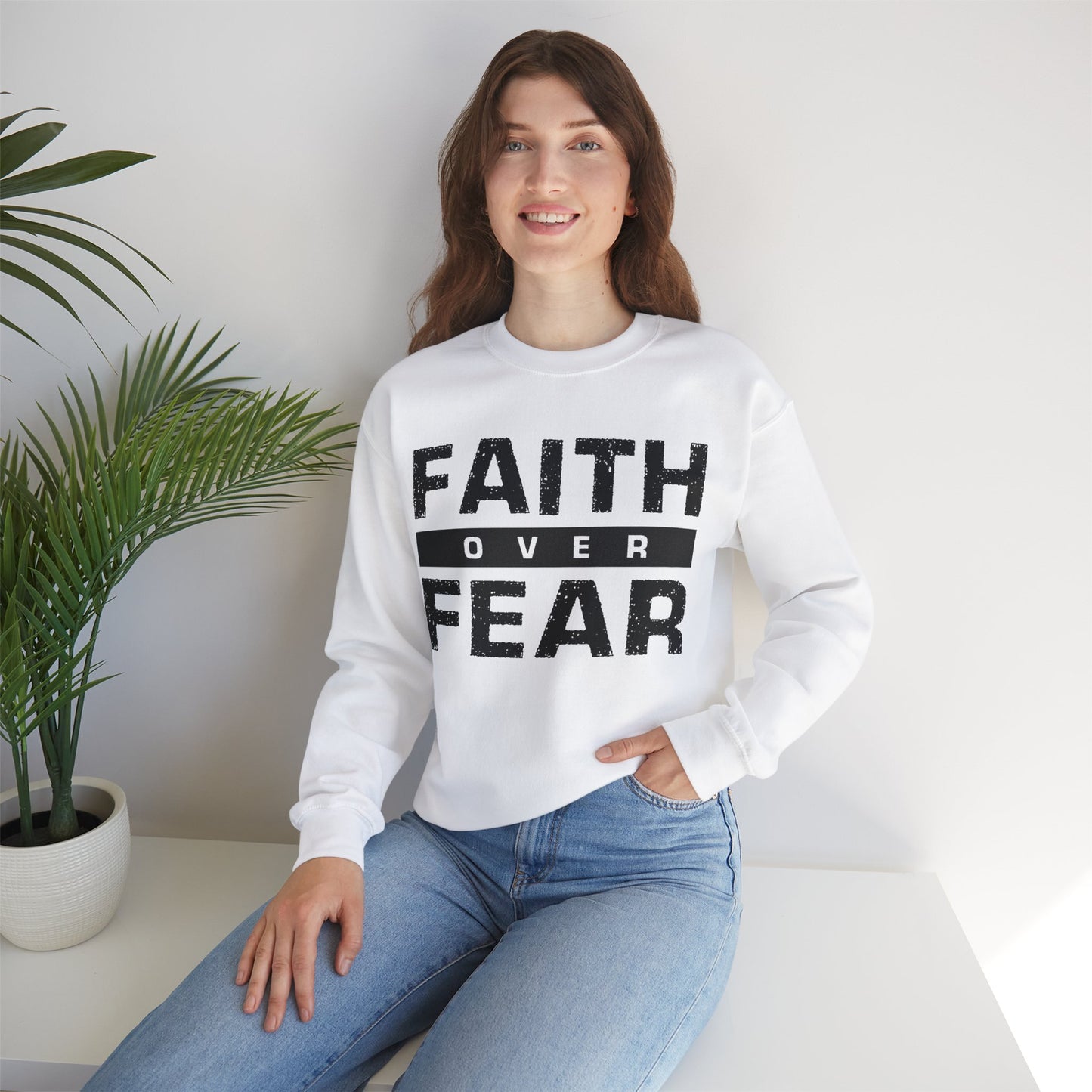 Faith Over Fear - Unisex Heavy Blend™ Crewneck Sweatshirt