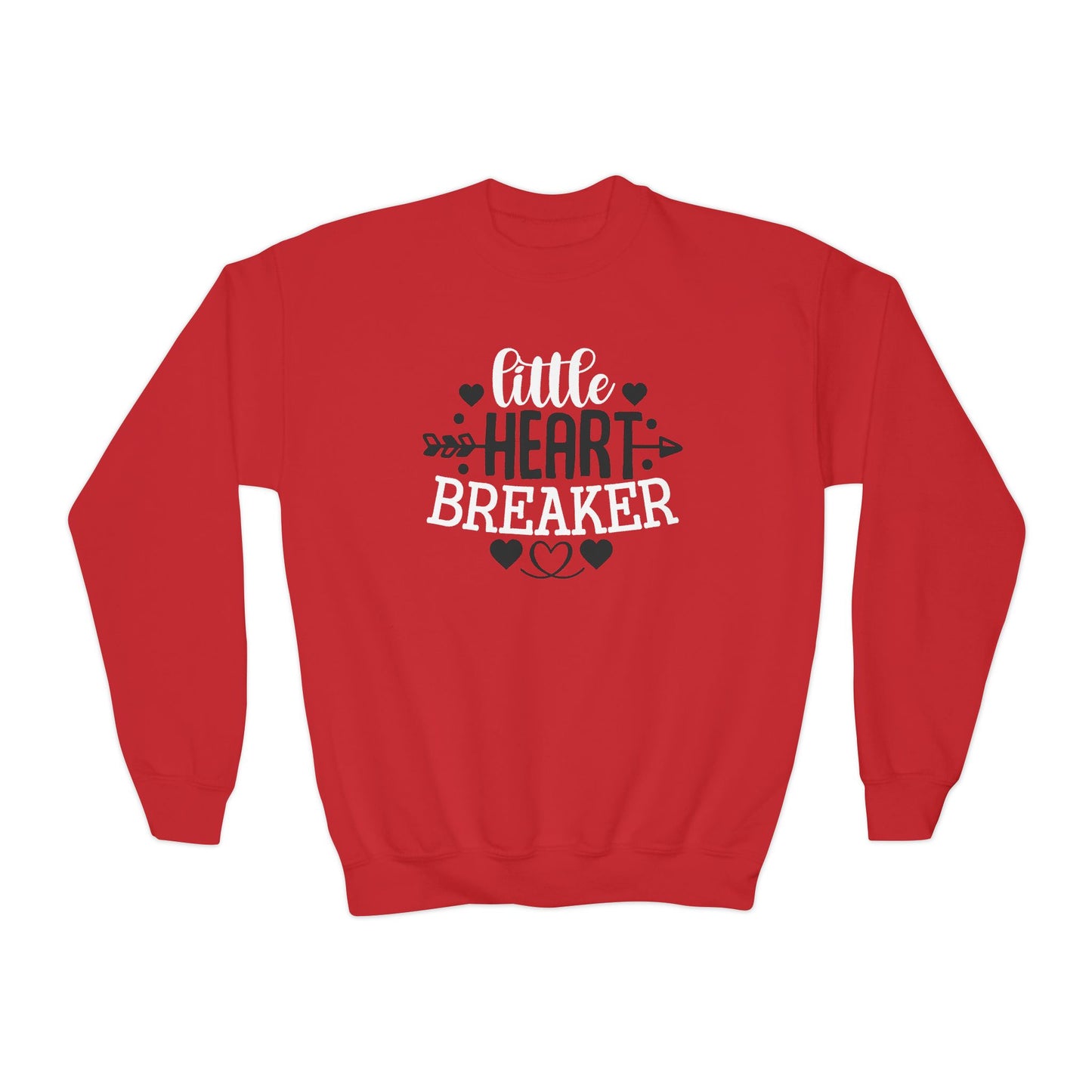 Little Heart Breaker - Youth Crewneck Sweatshirt (Red)