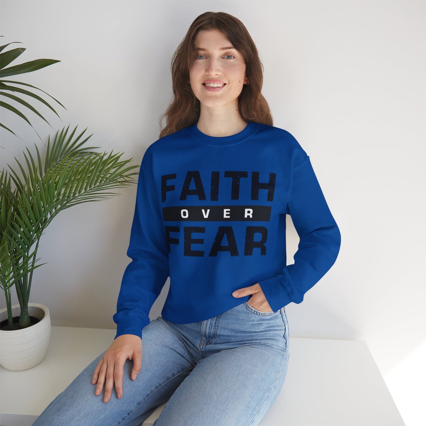 Faith Over Fear - Unisex Heavy Blend™ Crewneck Sweatshirt