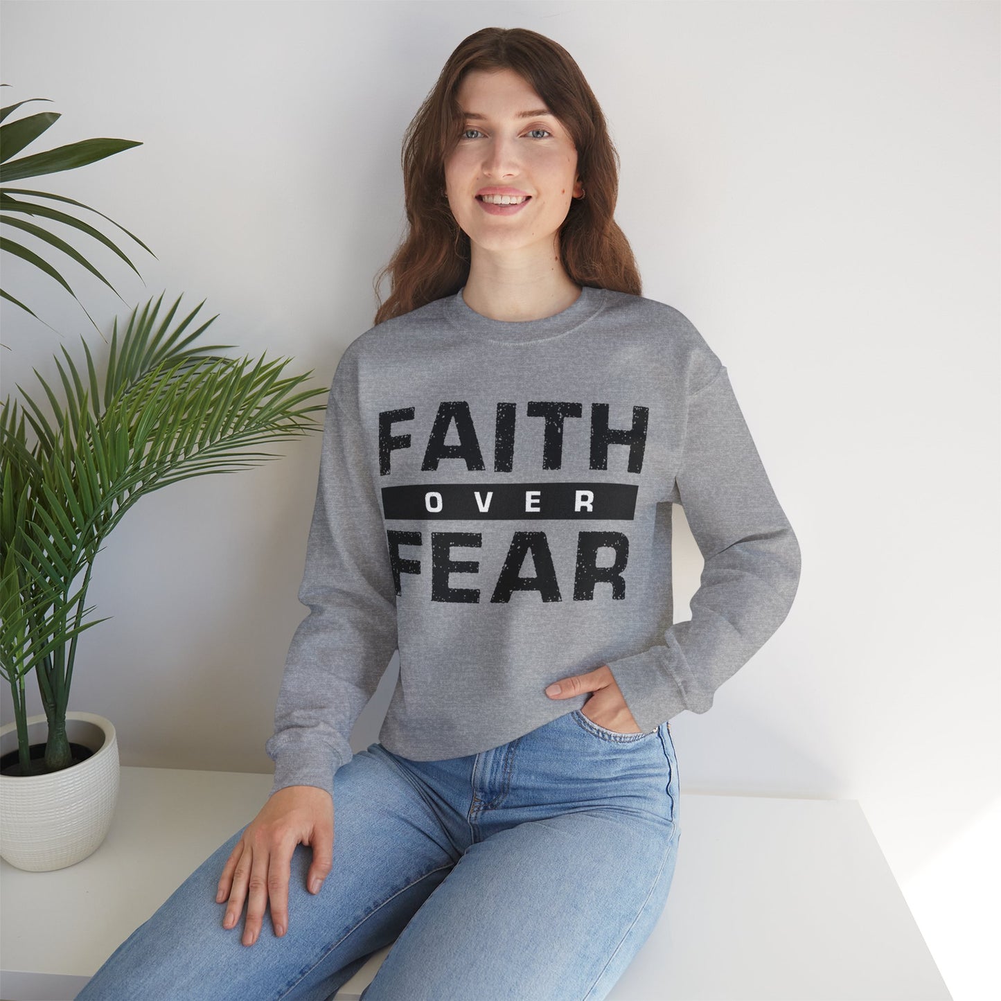 Faith Over Fear - Unisex Heavy Blend™ Crewneck Sweatshirt