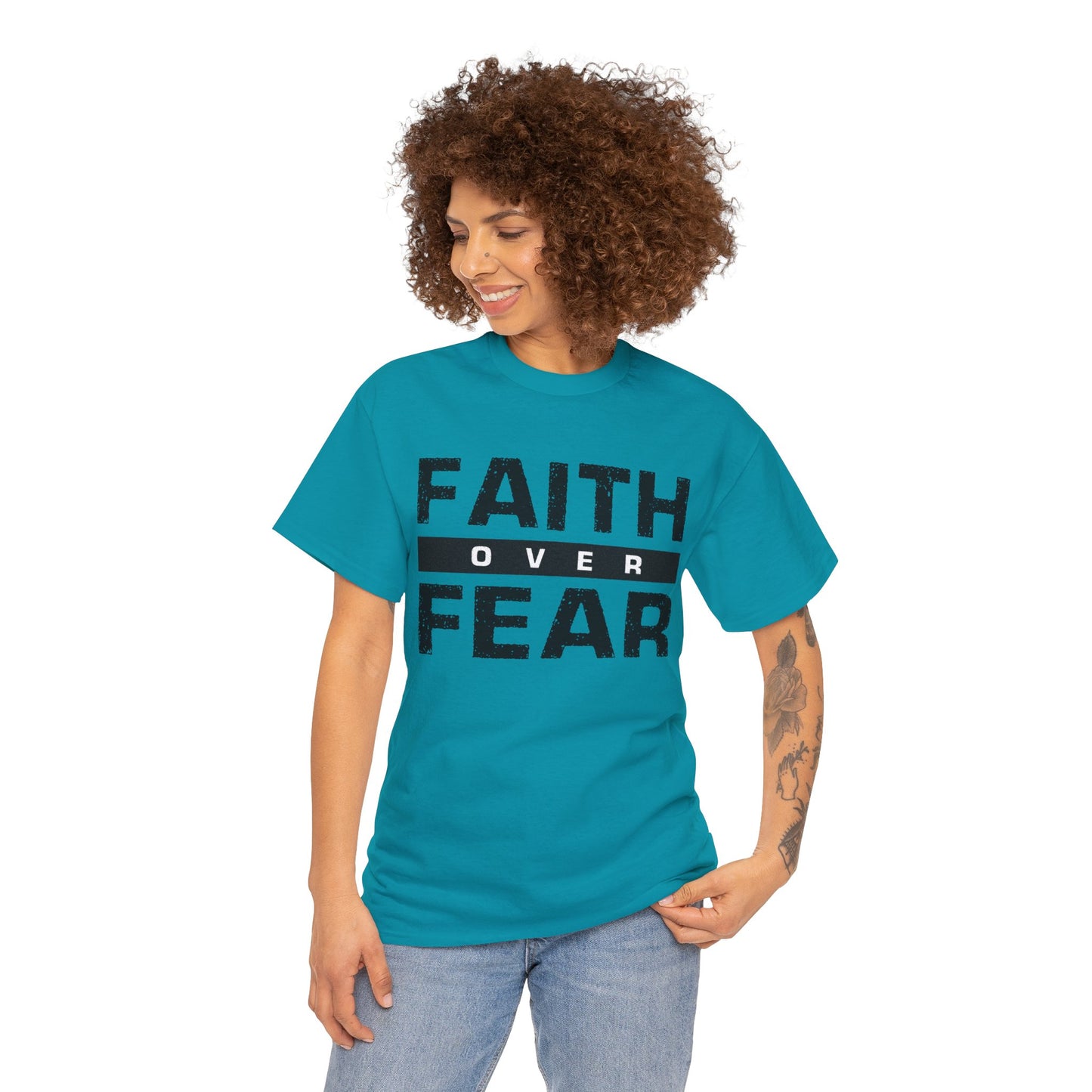 Faith Over Fear - Unisex Heavy Cotton Tee