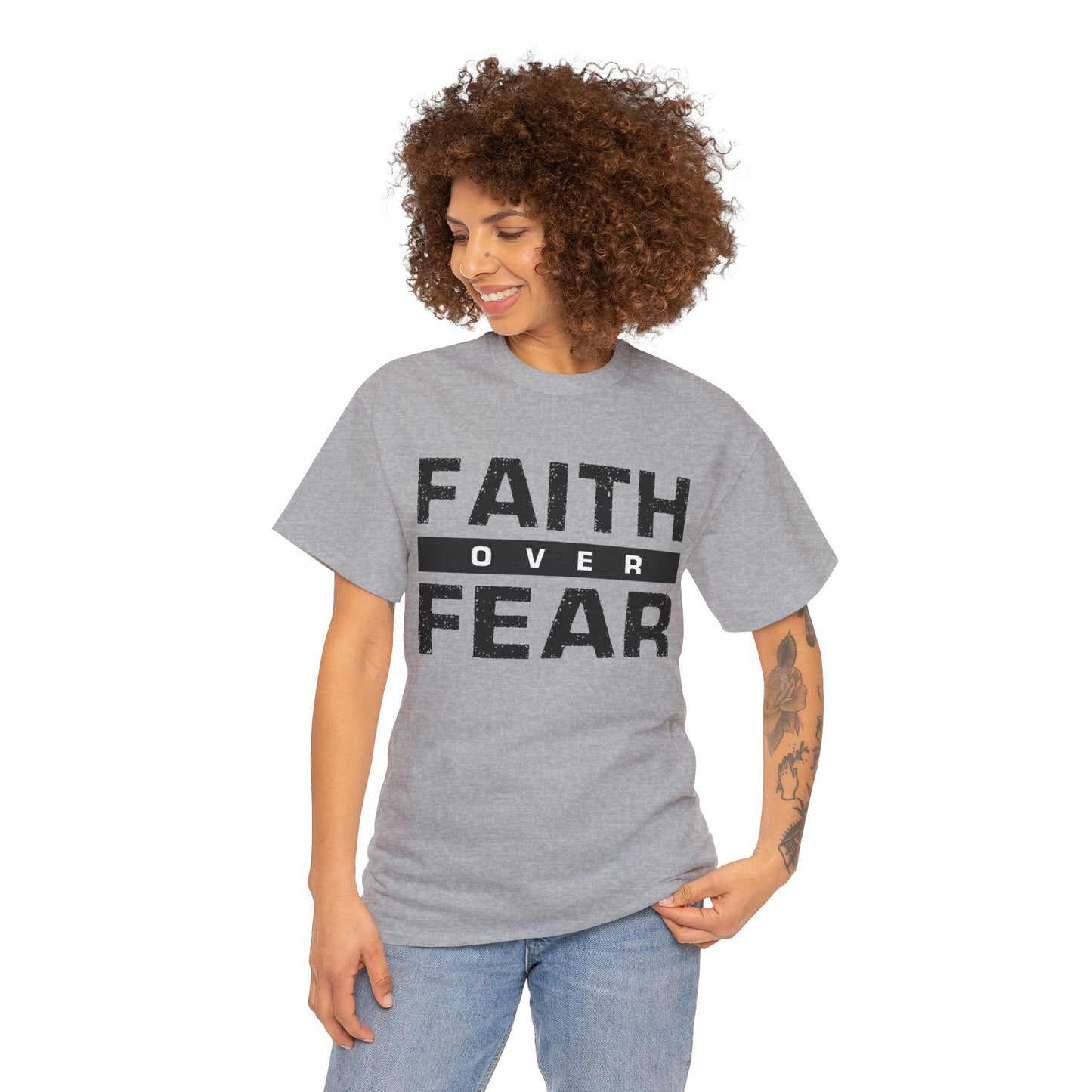 Faith Over Fear - Unisex Heavy Cotton Tee