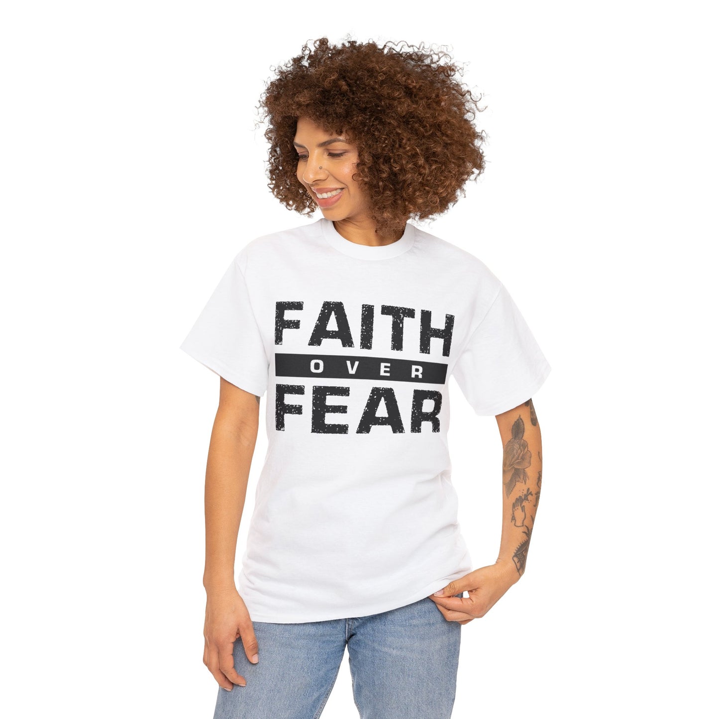 Faith Over Fear - Unisex Heavy Cotton Tee
