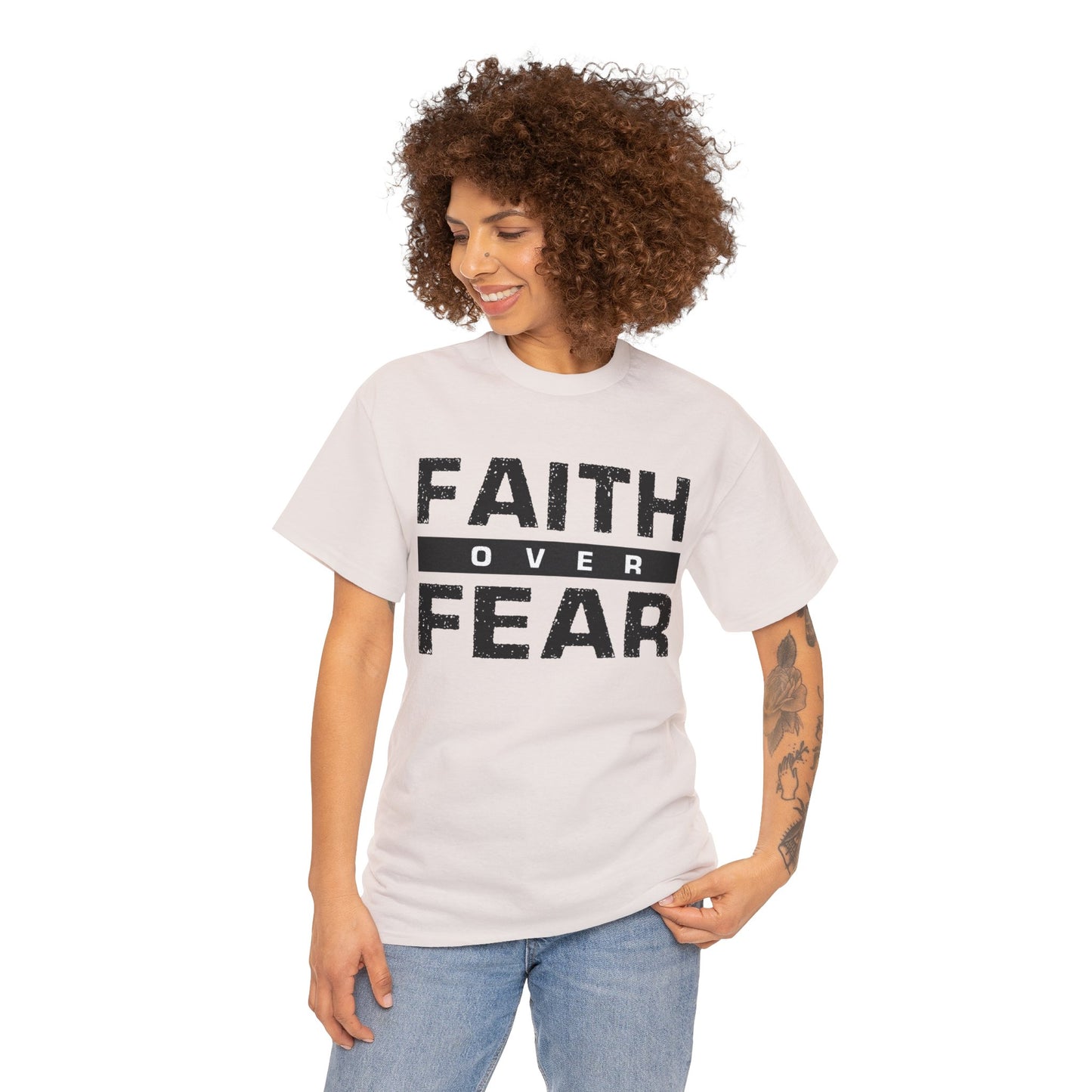 Faith Over Fear - Unisex Heavy Cotton Tee