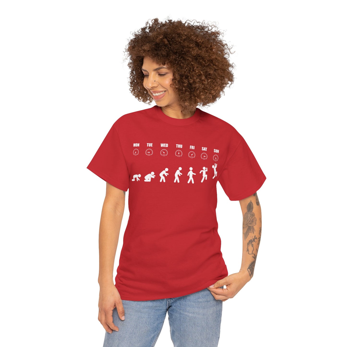 Humorous Evolution Stick Figure - Unisex Graphic Tee