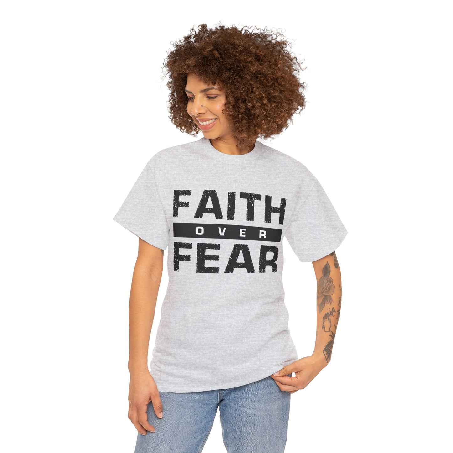 Faith Over Fear - Unisex Heavy Cotton Tee