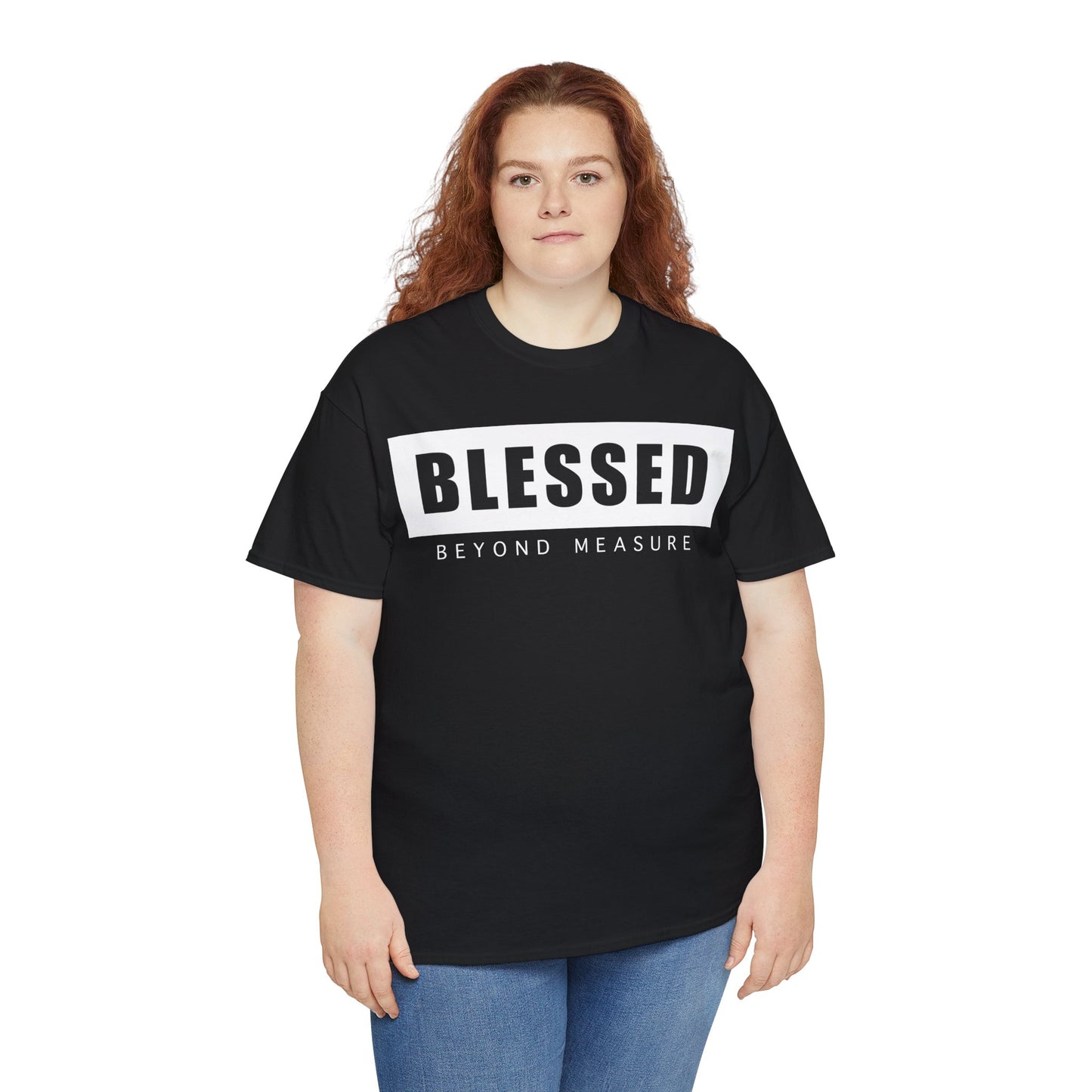 Blessed Beyond Measure (Black) - Unisex Heavy Cotton Tee