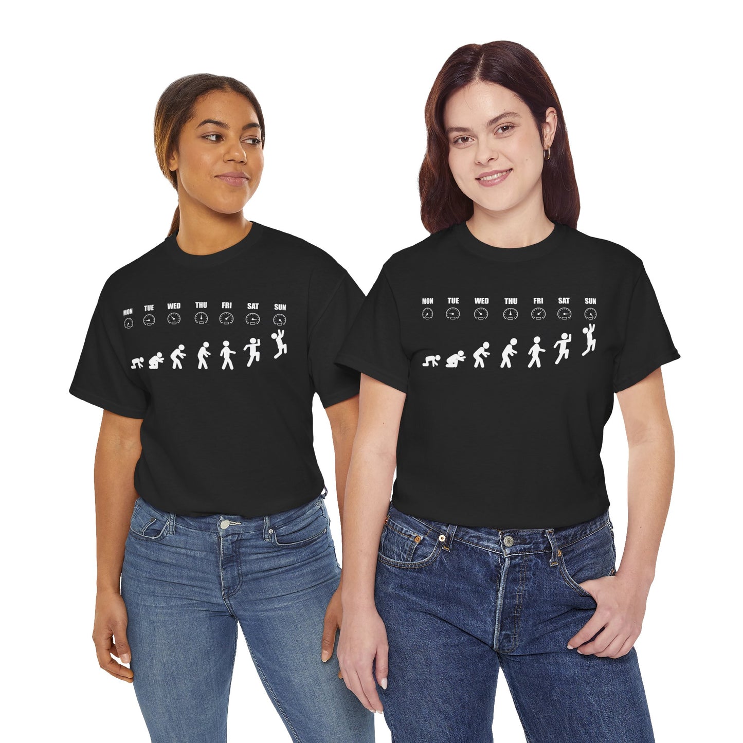 Humorous Evolution Stick Figure - Unisex Graphic Tee