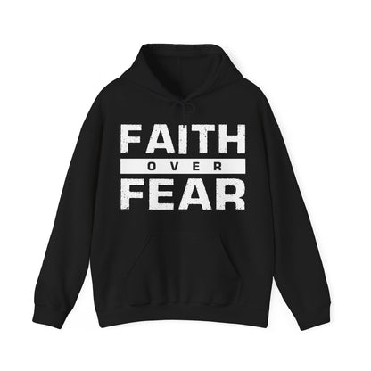 Faith Over Fear (Black) - Unisex Heavy Blend™ Hooded Sweatshirt