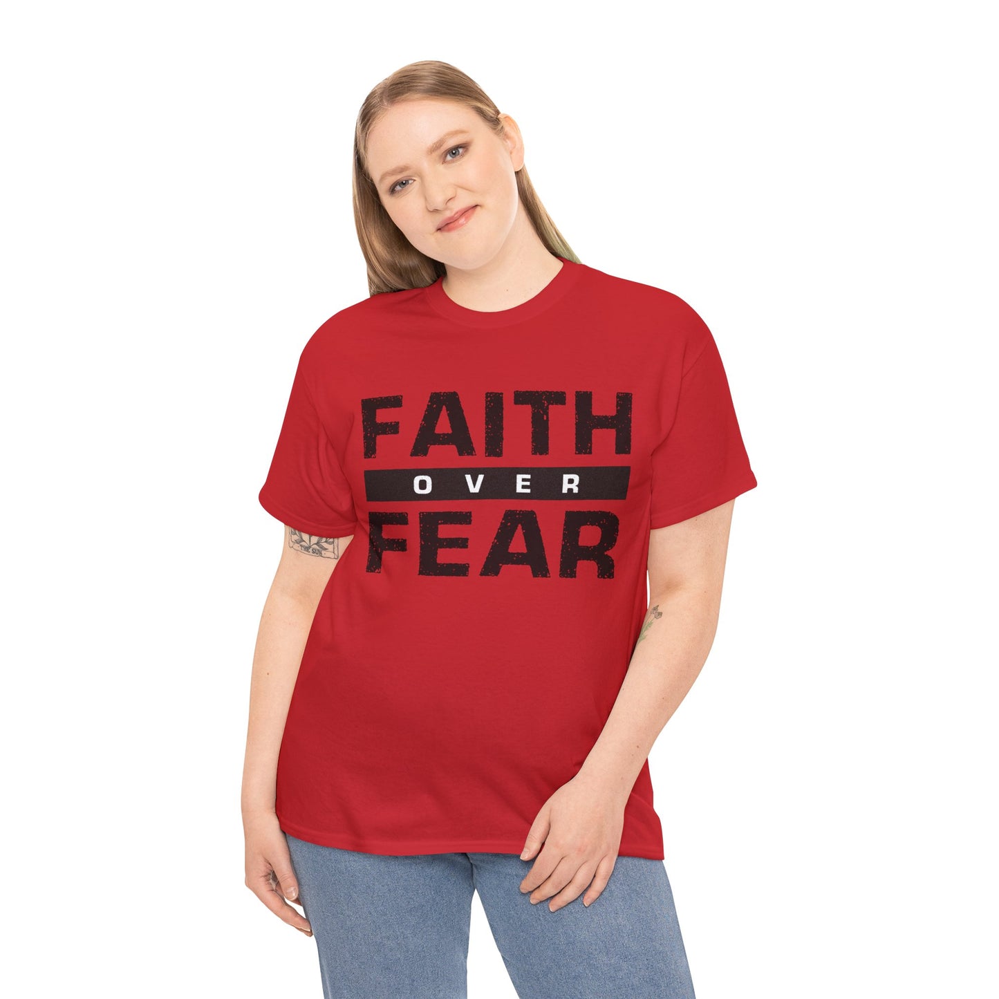 Faith Over Fear - Unisex Heavy Cotton Tee