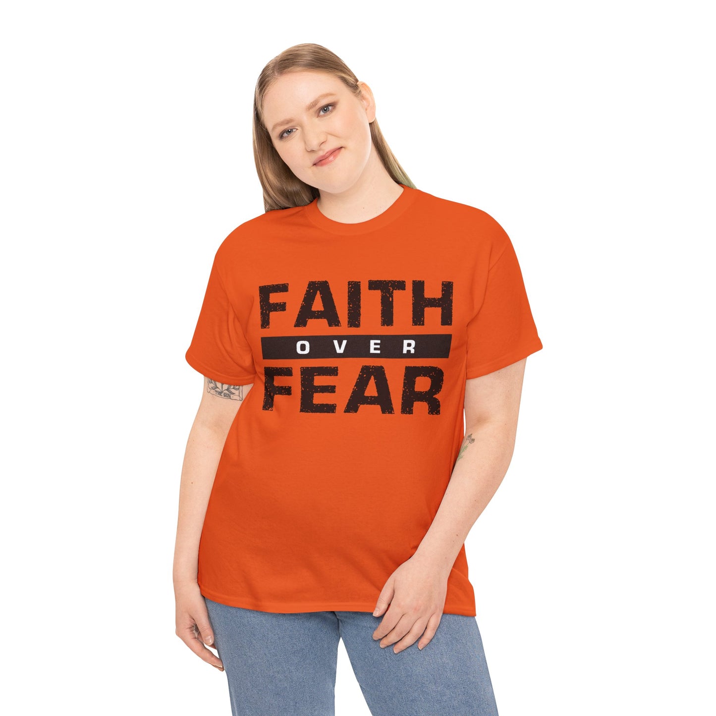 Faith Over Fear - Unisex Heavy Cotton Tee