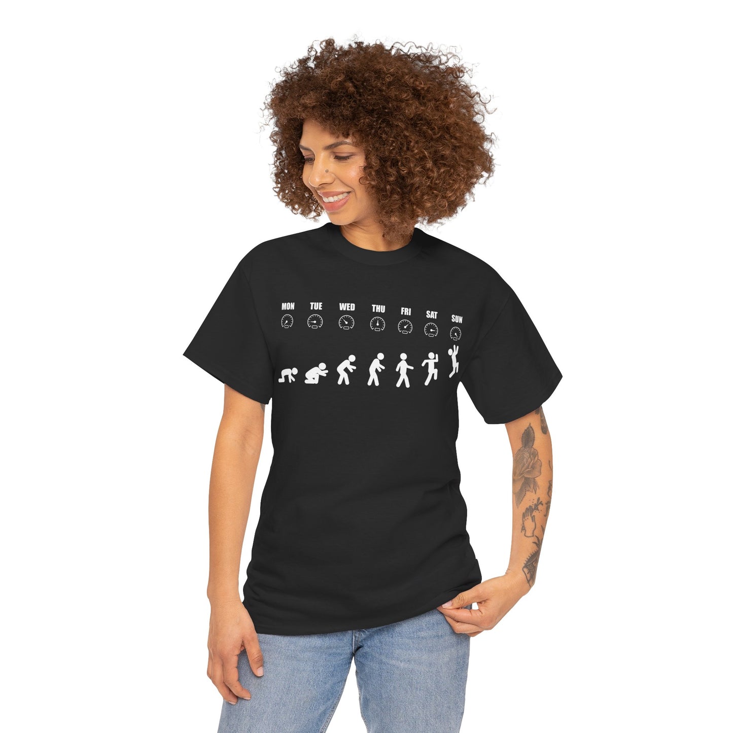 Humorous Evolution Stick Figure - Unisex Graphic Tee