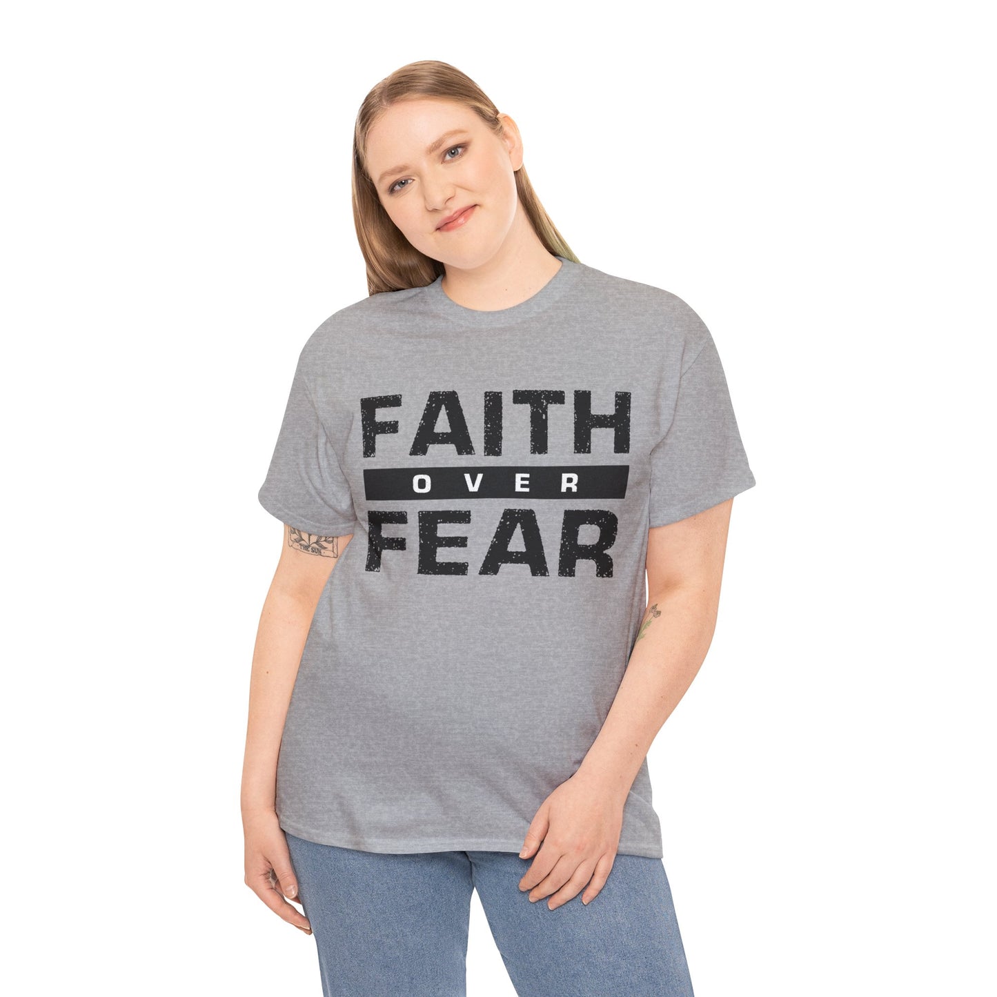 Faith Over Fear - Unisex Heavy Cotton Tee