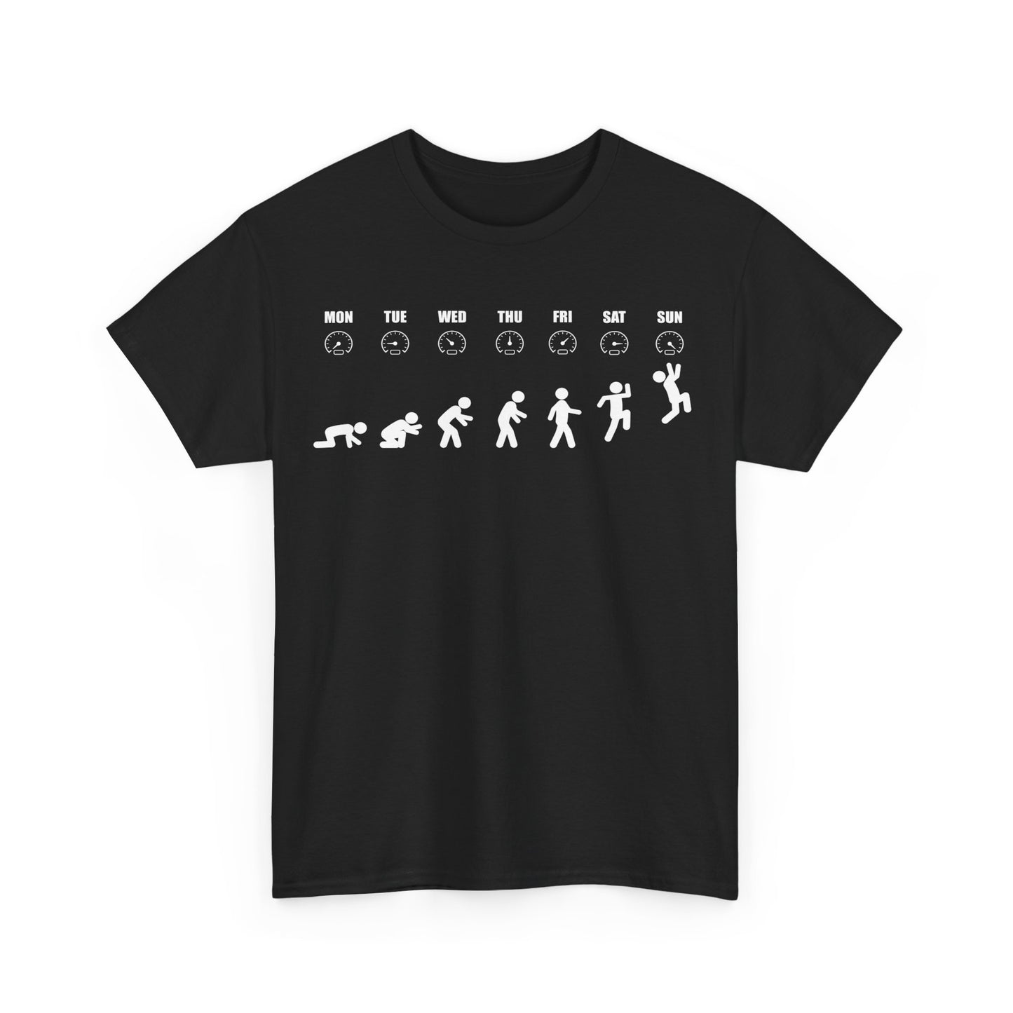 Humorous Evolution Stick Figure - Unisex Graphic Tee