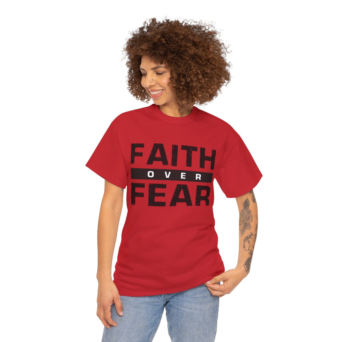 Faith Over Fear - Unisex Heavy Cotton Tee