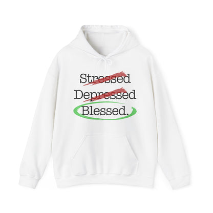 Stressed, Depressed, Blessed - Unisex Heavy Blend™ Hooded Sweatshirt