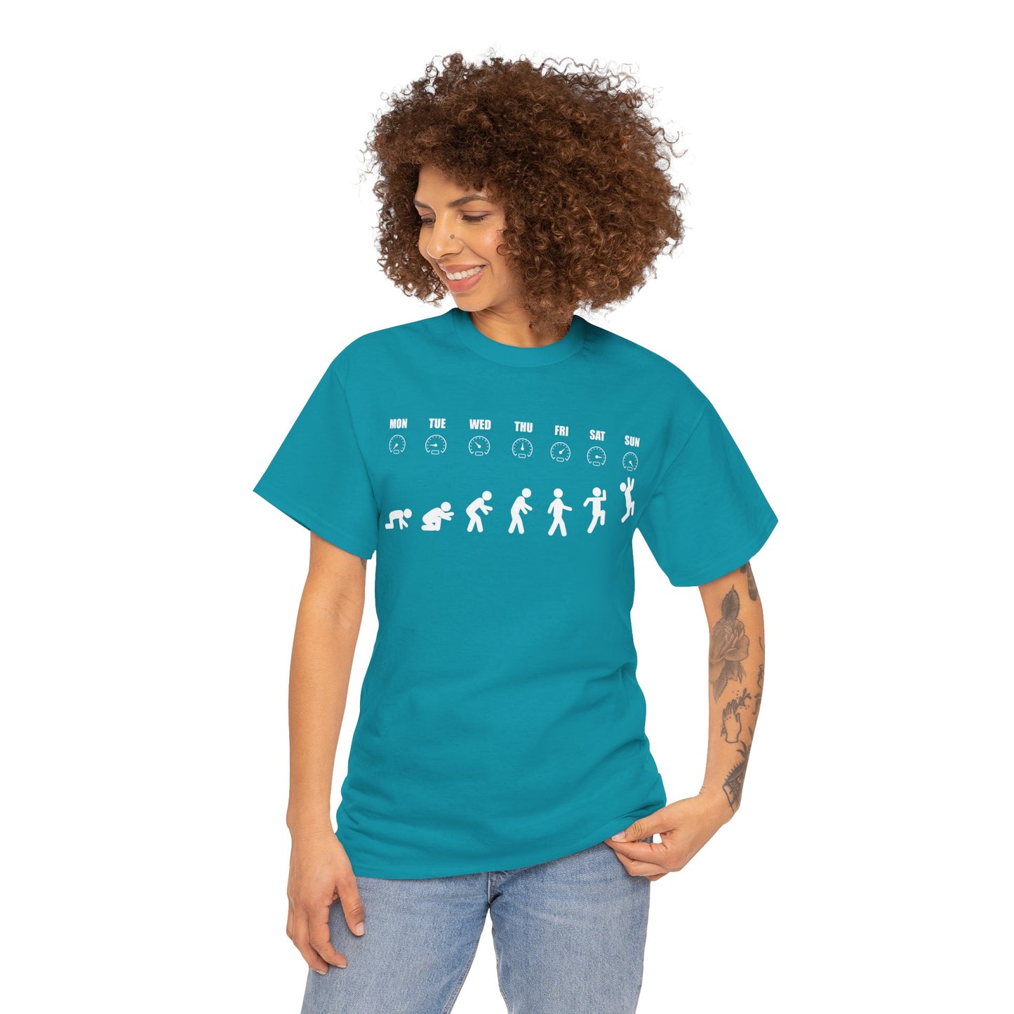 Humorous Evolution Stick Figure - Unisex Graphic Tee