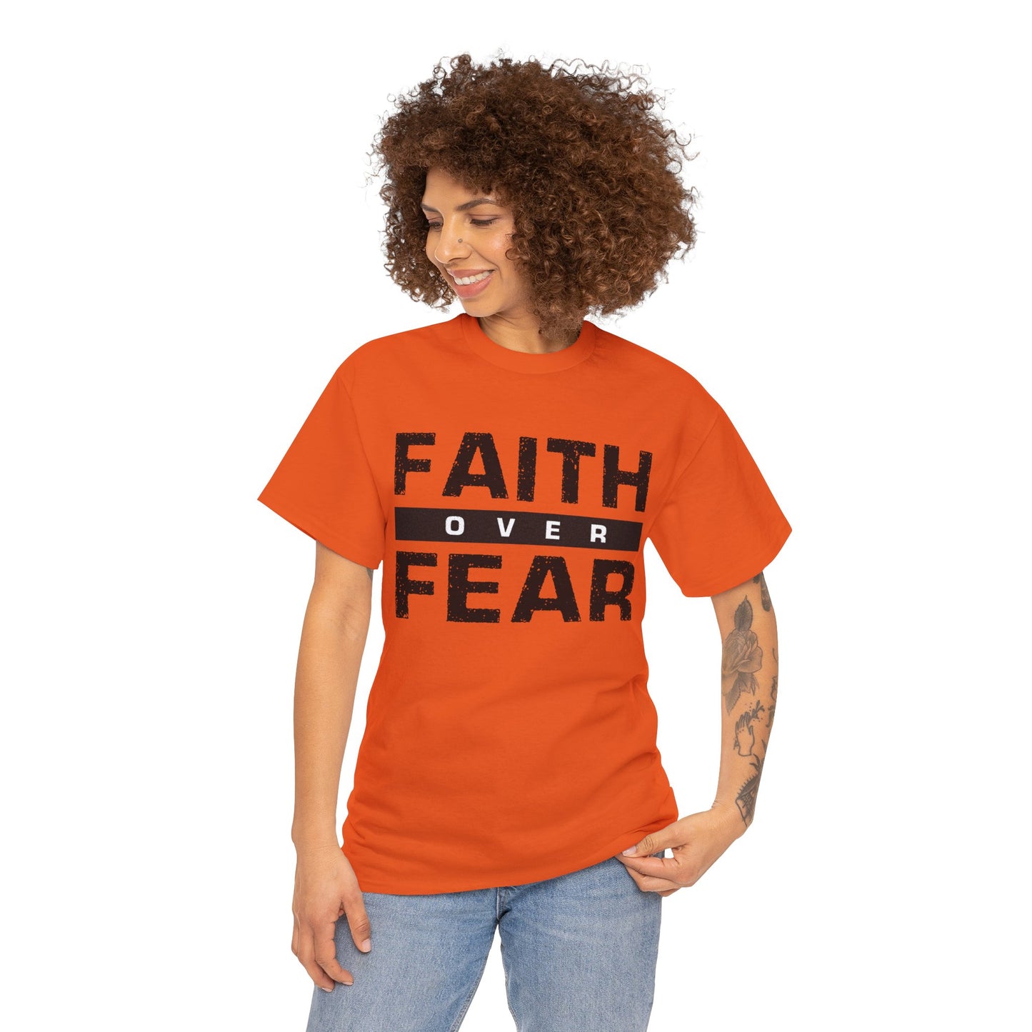 Faith Over Fear - Unisex Heavy Cotton Tee