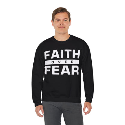 Faith Over Fear (Black) Unisex Heavy Blend™ Crewneck Sweatshirt