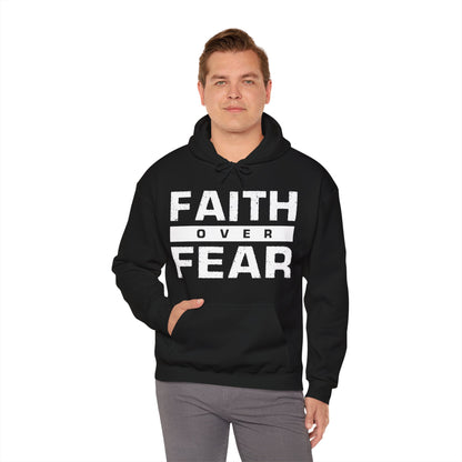 Faith Over Fear (Black) - Unisex Heavy Blend™ Hooded Sweatshirt