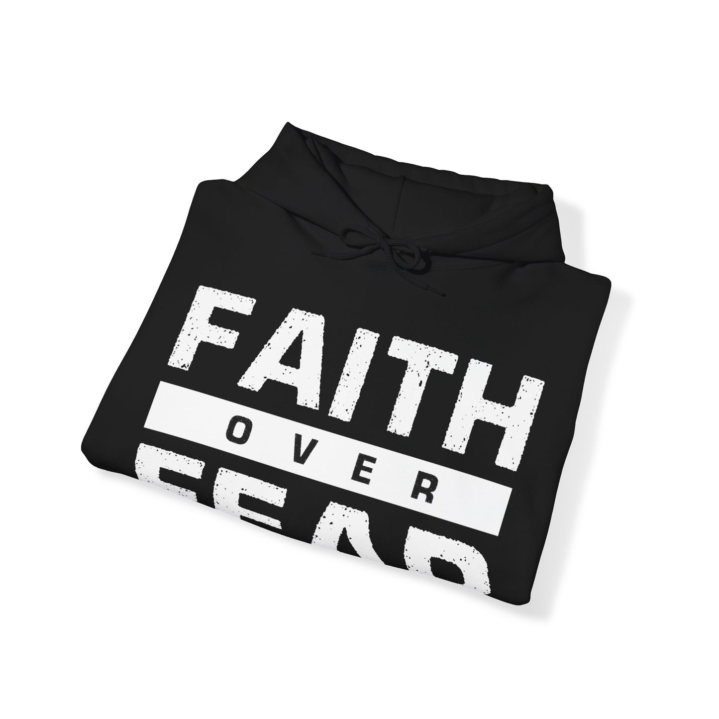 Faith Over Fear (Black) - Unisex Heavy Blend™ Hooded Sweatshirt