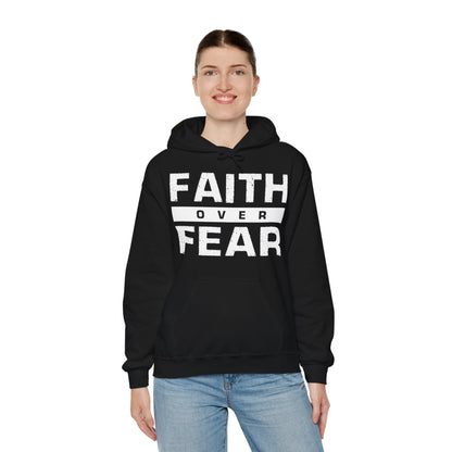 Faith Over Fear (Black) - Unisex Heavy Blend™ Hooded Sweatshirt