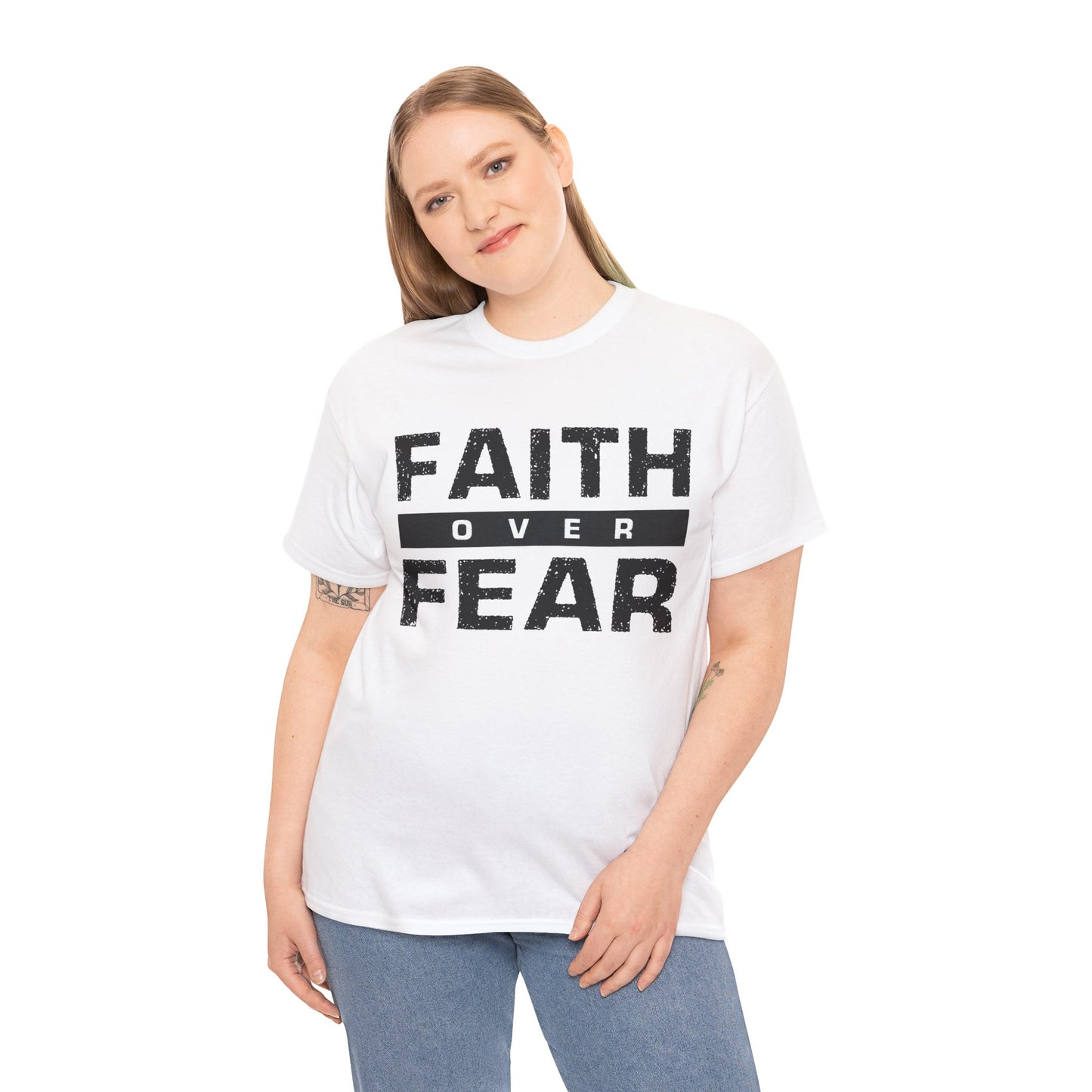 Faith Over Fear - Unisex Heavy Cotton Tee